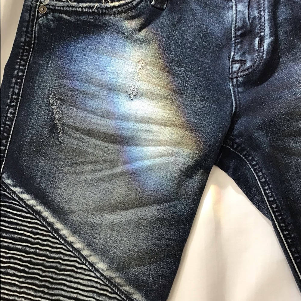 Rock Revival Women's Dark Blue Skinny Moto Jeans sz 28 - Picture 10 of 15